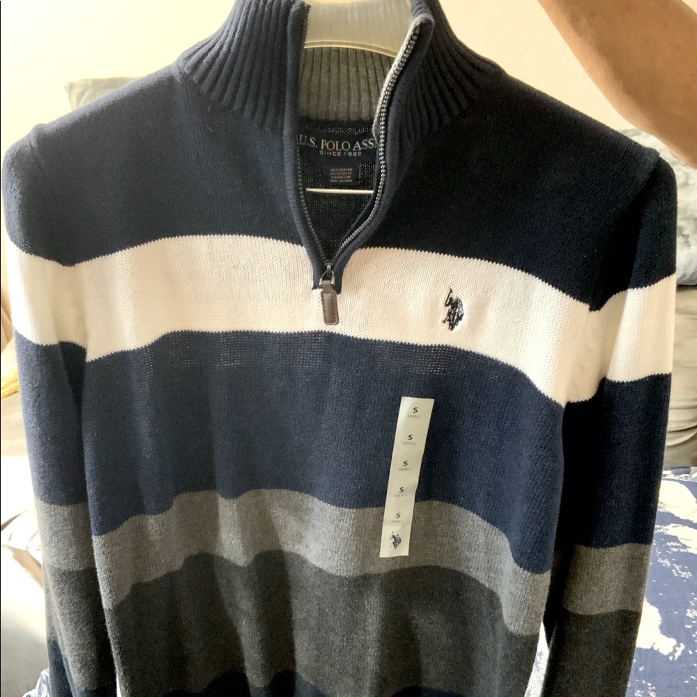 Men’s Quarter zip sweater. U.S. Polo Association. Brand new. Smoke free home.